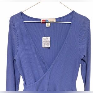 Free People Beach Blue Ribbed Dress~ NWT ~ L